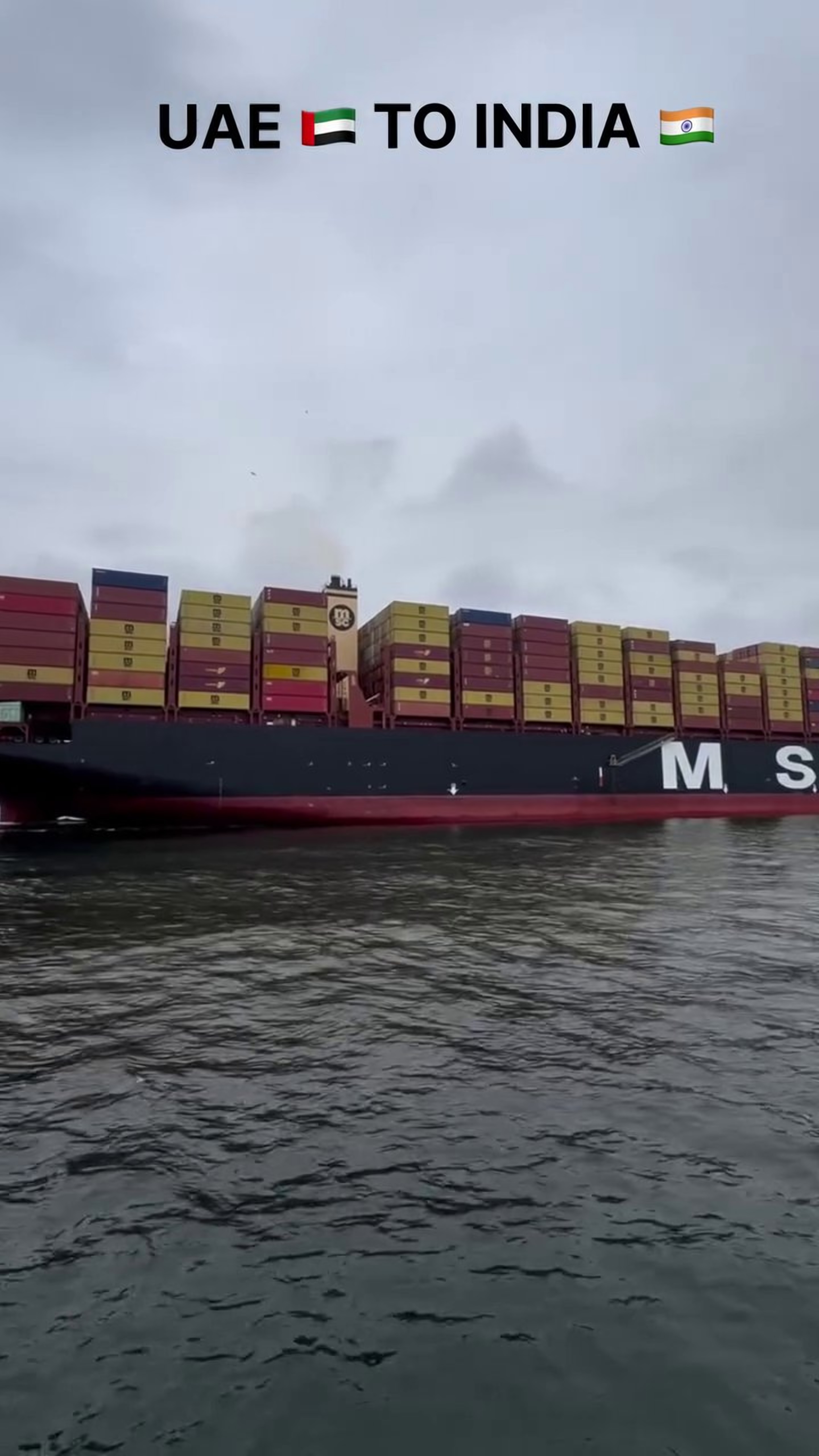 Container ship UAE to India
